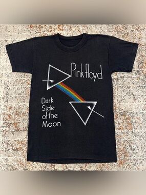 Vintage 90s Pink Floyd Double Prism Shirt Single Stitch Rare Graphic Tee XS